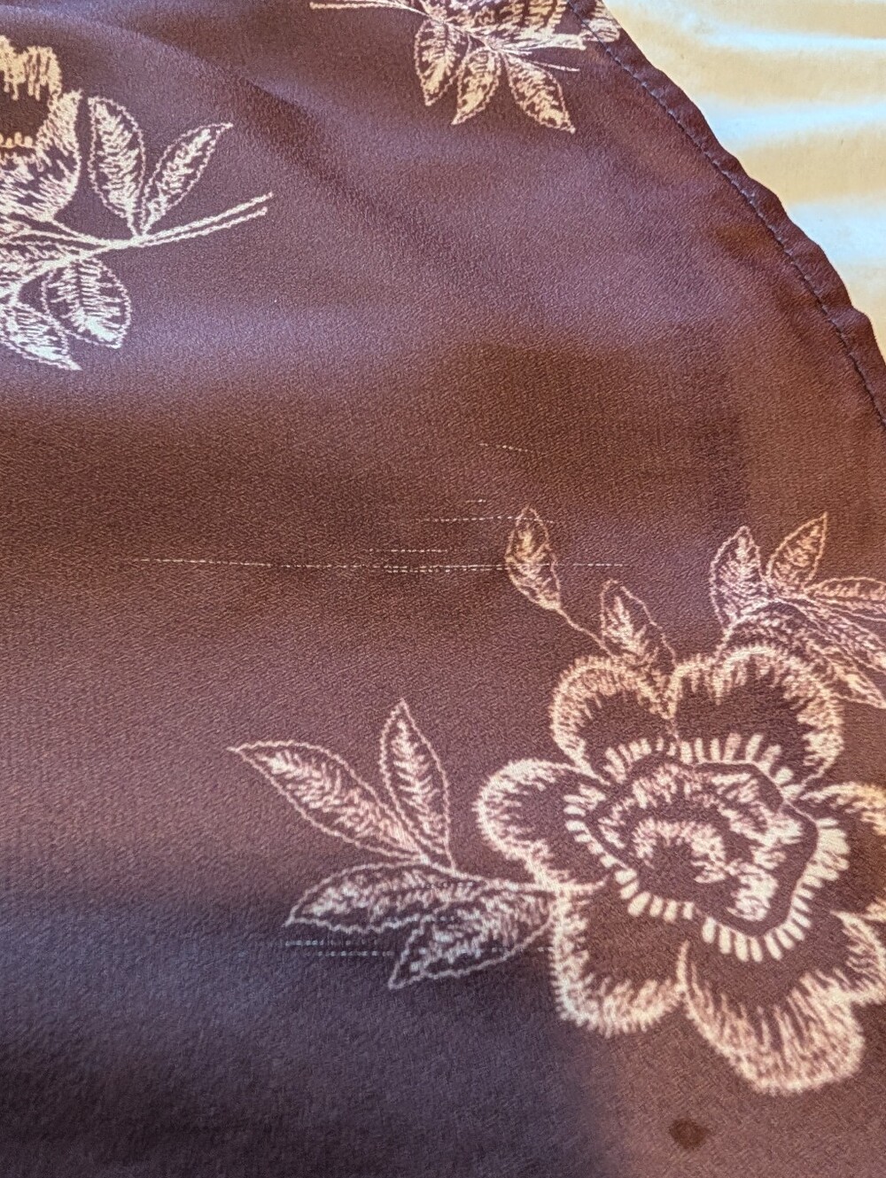 Maurices Women's Lace-Trim Flowy Purple Floral Knit Top - Picture 11 of 15